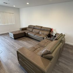 Leather Sofa 6 Piece