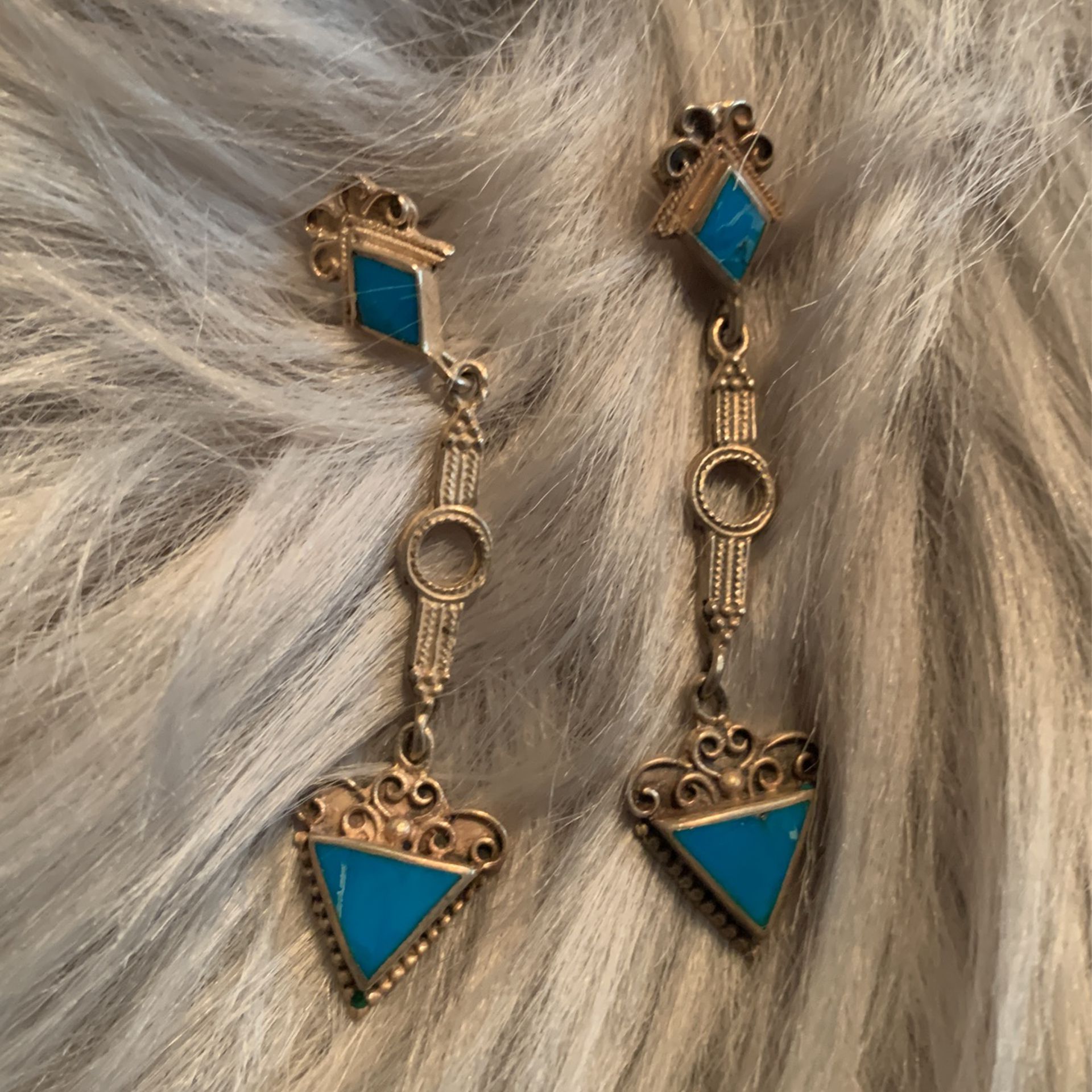 Sterling Silver Turquoise Earrings 