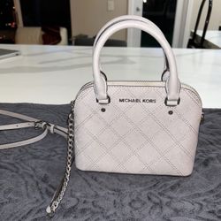 Michael Kors Mini Cindy Satchel – Pearl Gray Crossbody