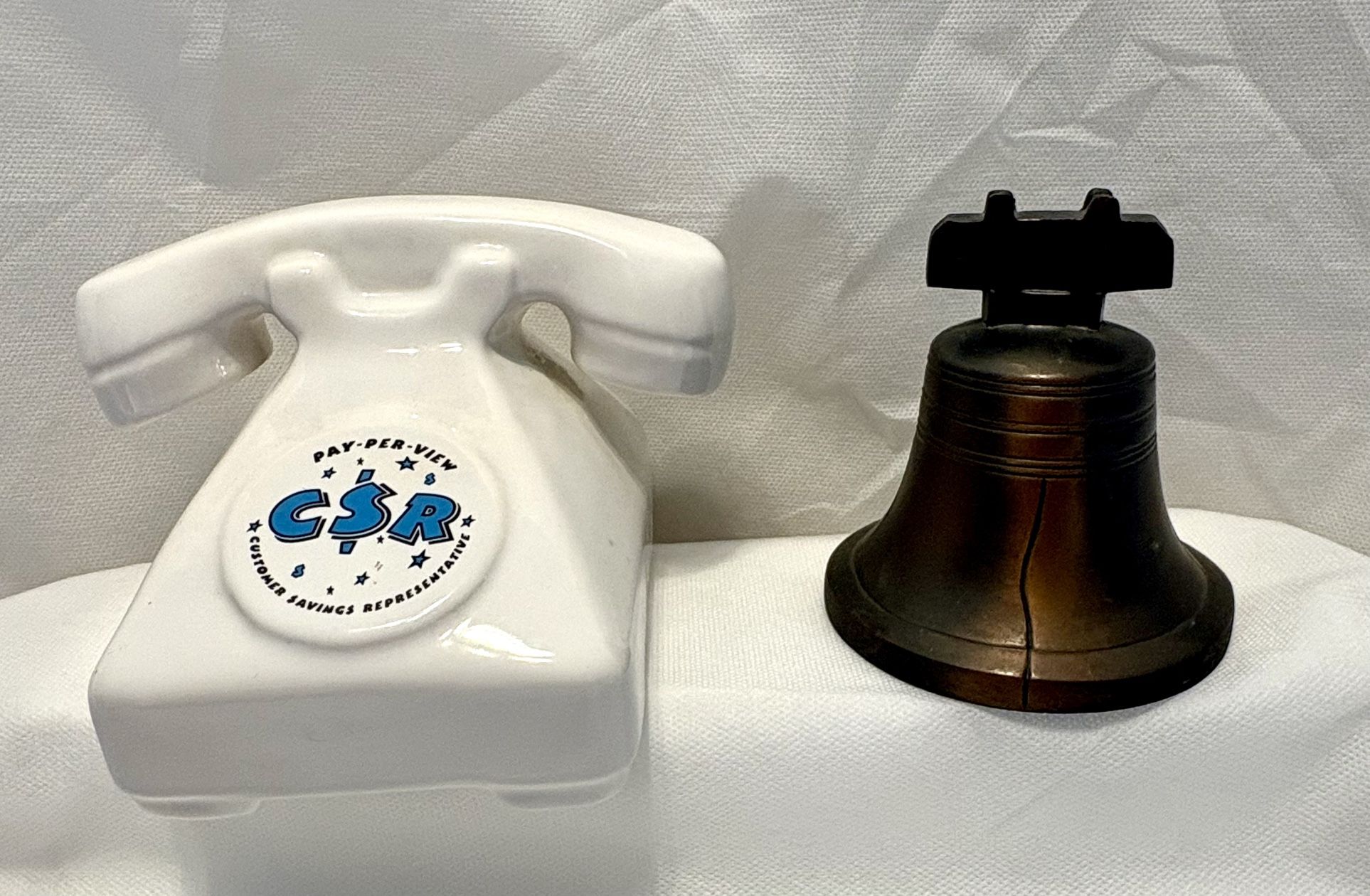 CSR Pay-Per-View Ceramic Phone and Liberty Bell Banks $15 EACH