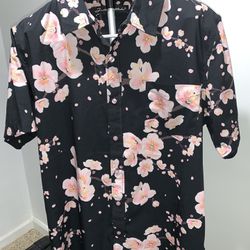 Floral Hawaiian Button Up Shirt