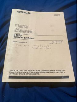 CAT Caterpillar 3406E Truck Engine Parts Catalog Manual 5EK1(contact info removed)9 6TS1 UP