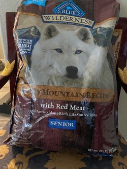 New blue wilderness dog food bag