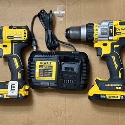 Dewalt  Impact Driver/FlexVolt Hammer Drill 2-Batteries & Fast Charger $200 NADA MENOS-NO LESS