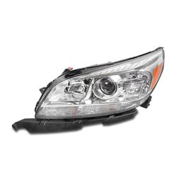 🥨Left and Right Pair Headlight for 2013-2015 Nissan Altima Only fit 4Door Clear Lens Chrome Housing with Amber Reflector Headlamp Replacement