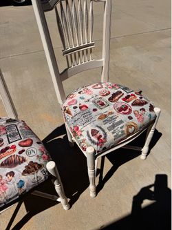 Vintage Cottage Dining Chairs – Set of 2 –