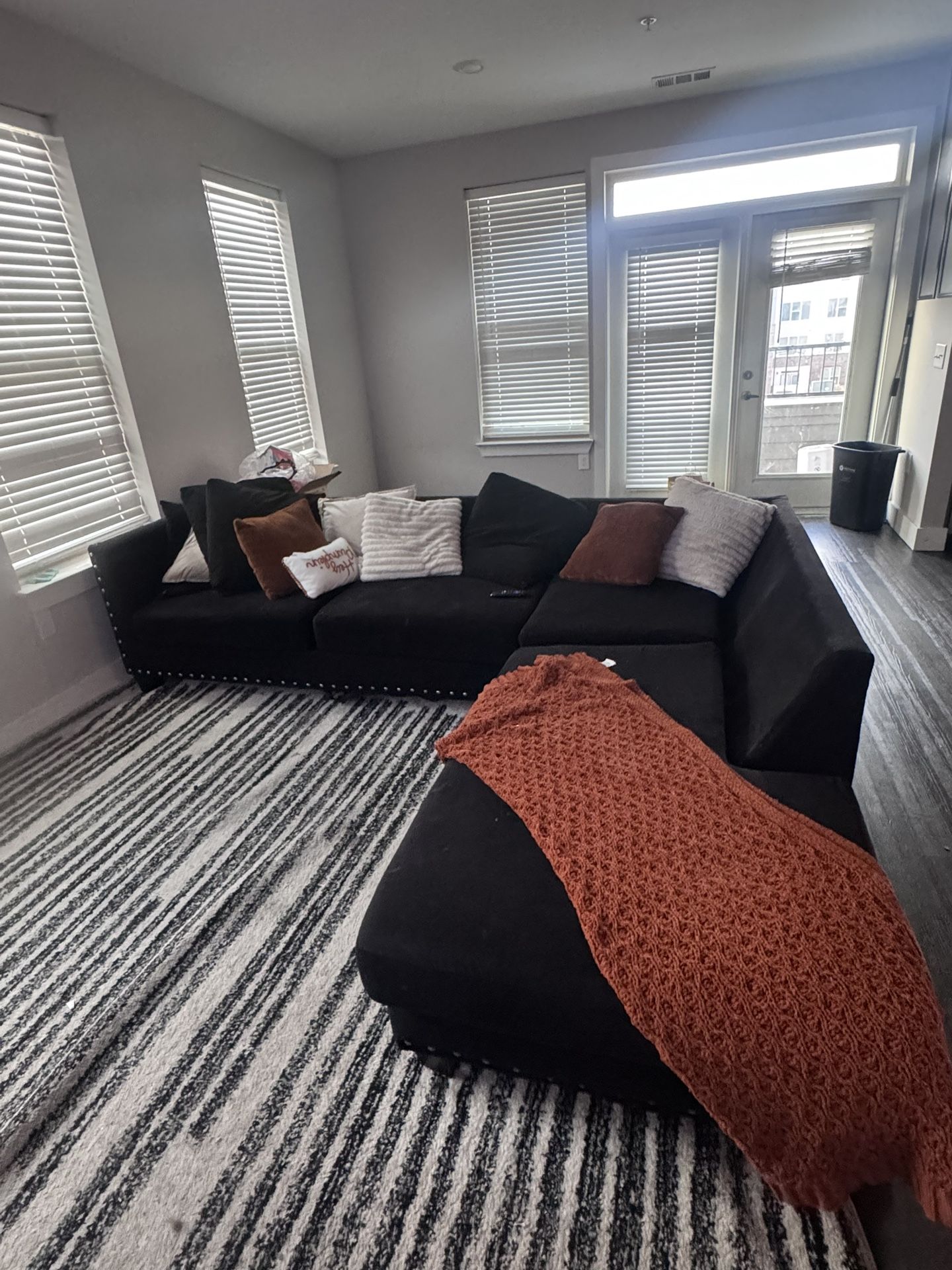 Black couch Sectional