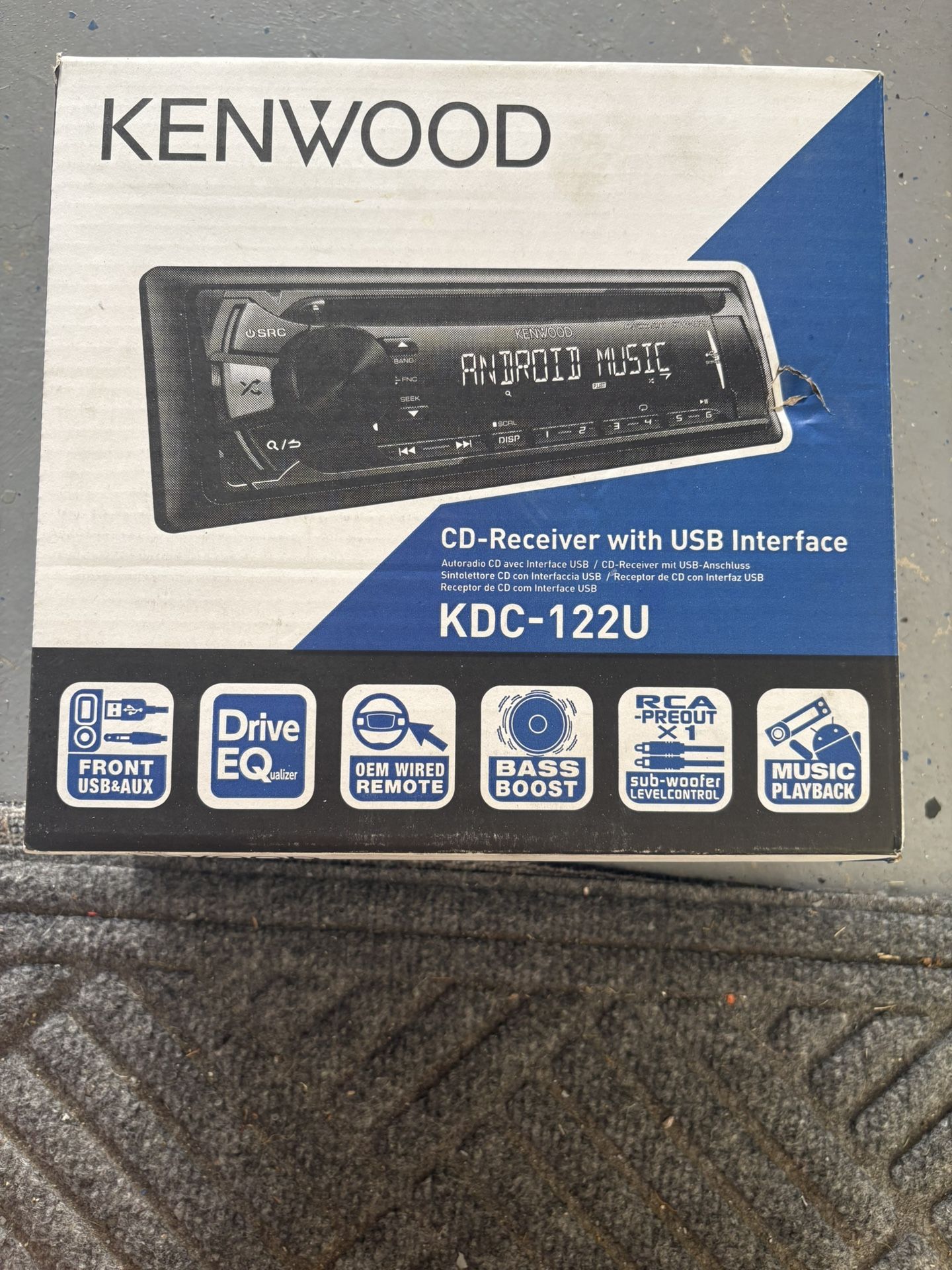 Kenwood cD Receiver With USB Interface