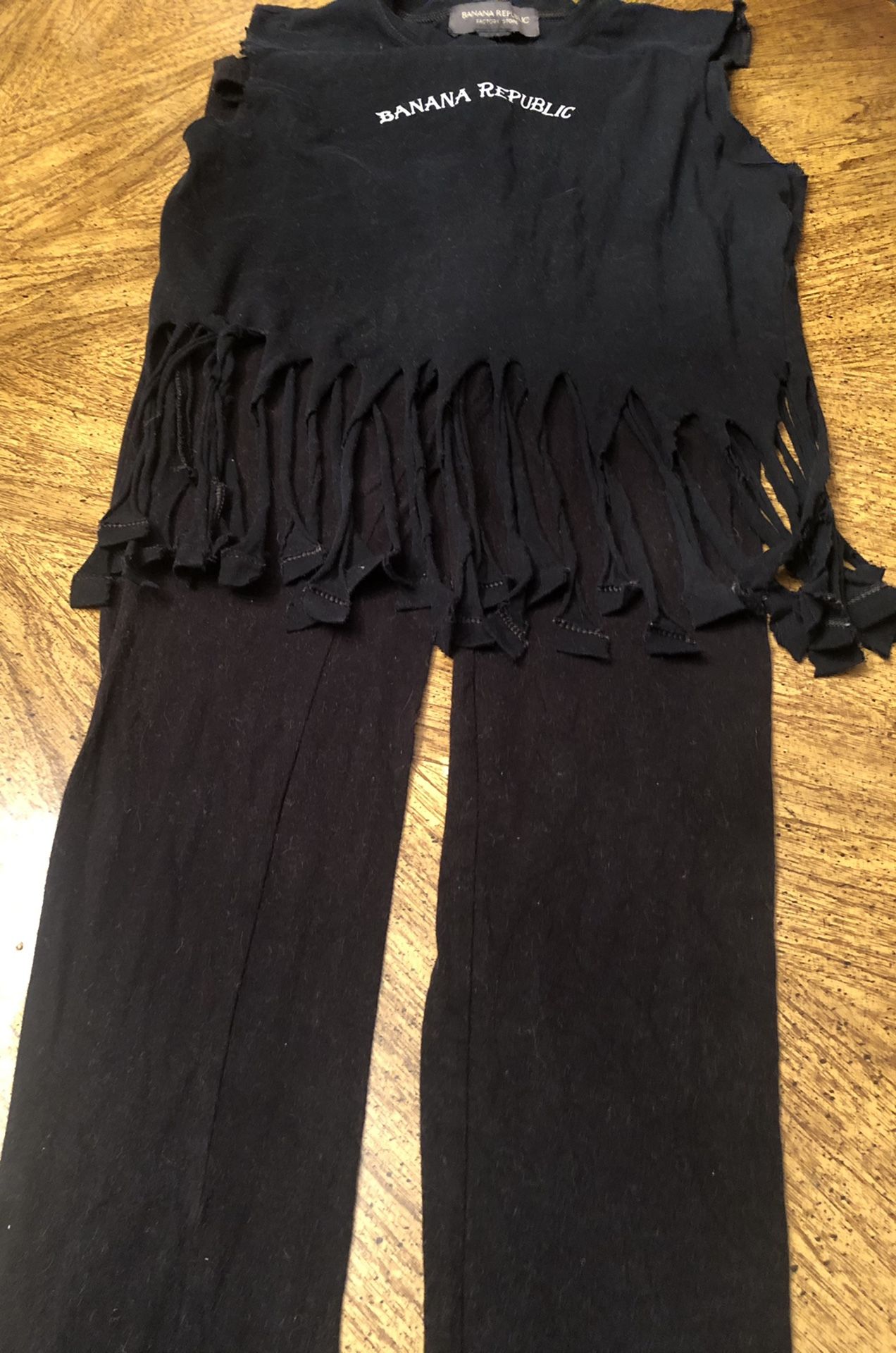 Banana Republic Black Island Top & Old Navy Leggings