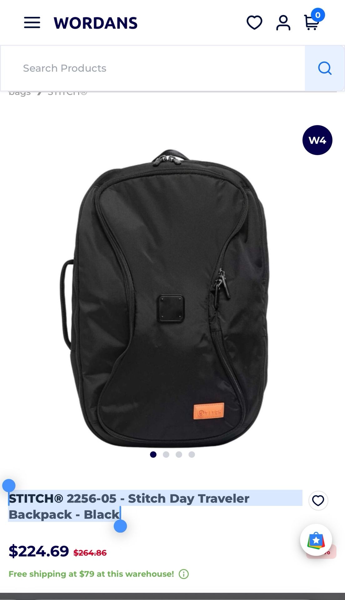Mark and Graham Stitch Golf Day Traveler Backpack