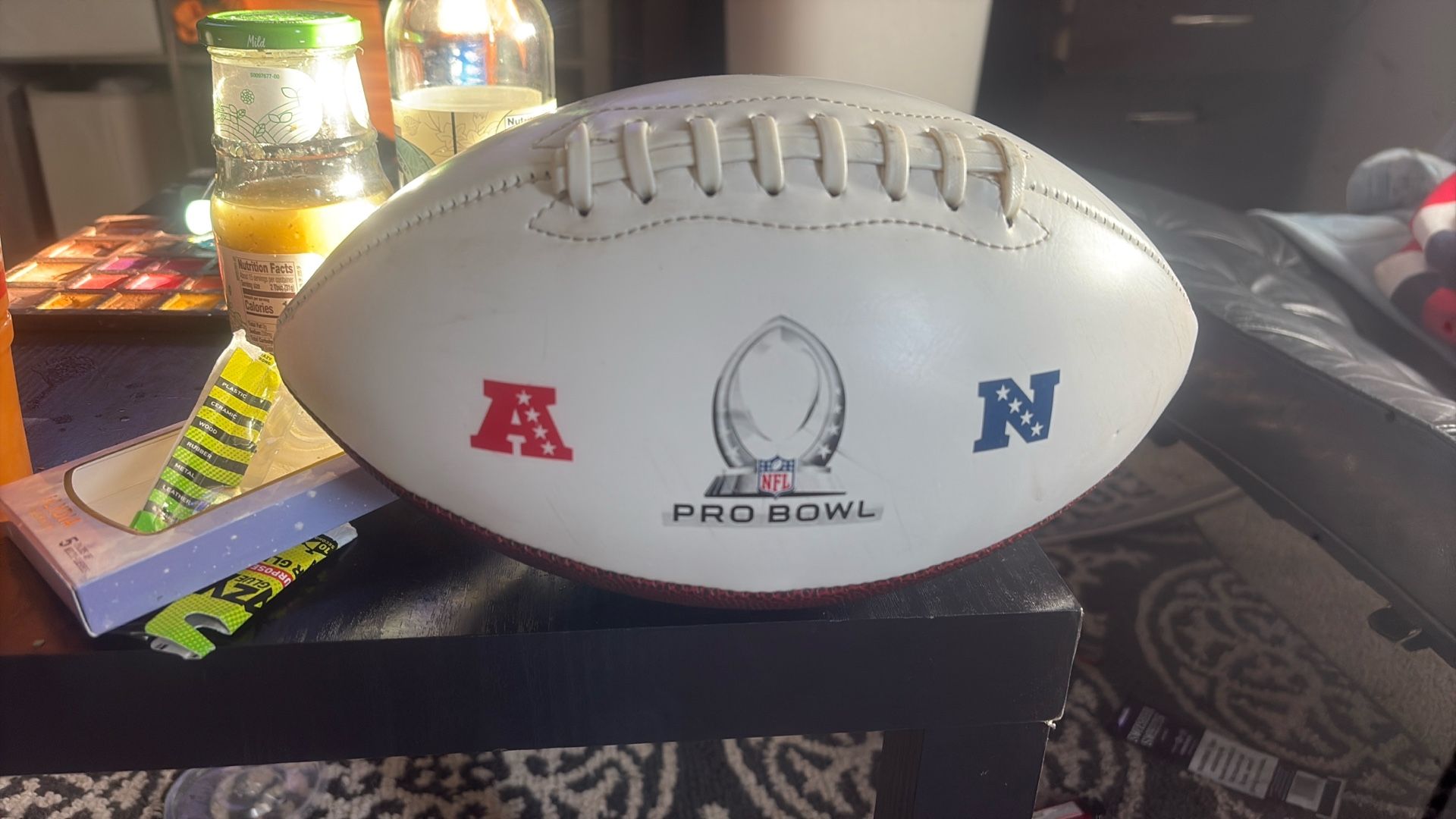 Autographed Travis Kelce Tj Watt Pro Bowl Ball