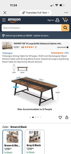 Dinning Table $100