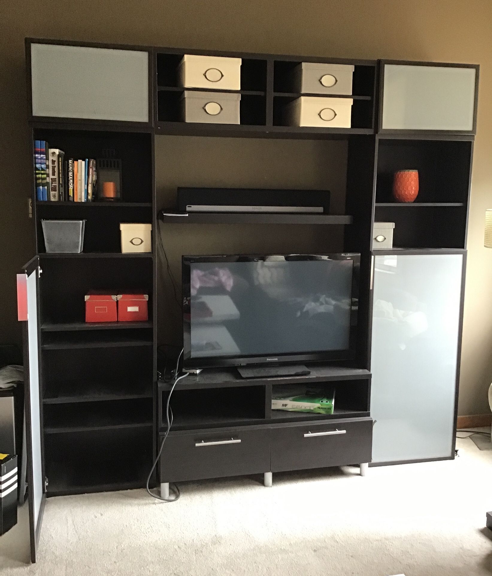 IKEA Besta Vegby Cabinets and Entertainment Center System