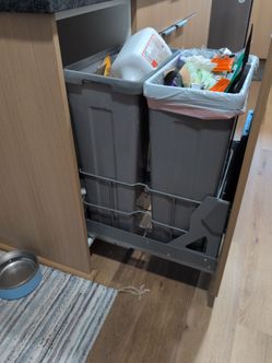Cabinet Drawer Trash Bin / Can double set up - Brand New in box
