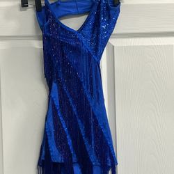 Marcia Active Wear Girl’s Blue Dance Costume -Medium - GUC