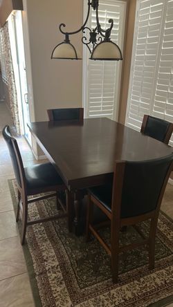 Counter height table and chairs