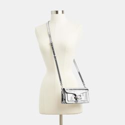 Coach Silver Metallic Tabby Shoulder Bag 20