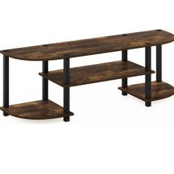TV Stand/Table With 1 Middle Tier (Dark Brown)