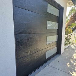 Black Single Car Garage Door