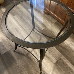 Glass Table With Metal Frame