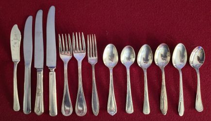 Vintage Misc Silverware Flatware Spoon Fork Knife Butter knife 13 piece lot
