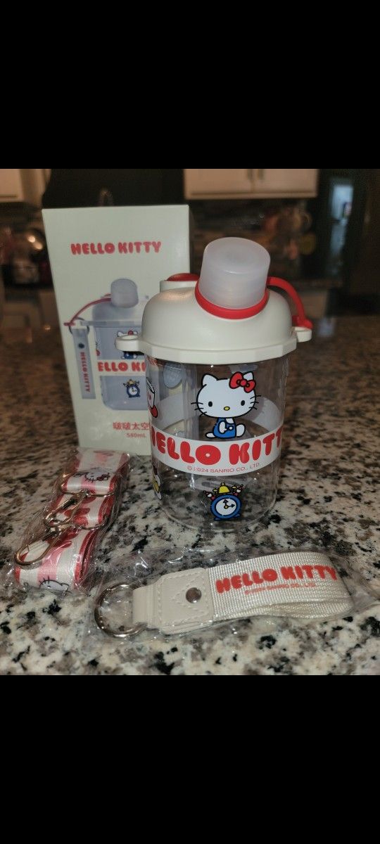 Sanrio Hello Kitty crossbody water bottle Brand New