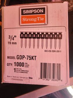 GDP 3/4 in. Concrete Pin for Use with Gas-Actuated Concrete Nailer (1000-Pack)