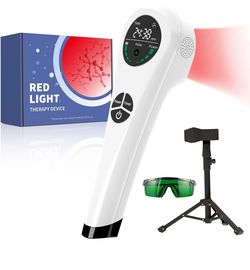 Handheld Red Light Therapy Device - 650nm & 808nm Dual Wave Rechargeable, Portable Cold Laser for Pain Relief in Humans & Pets