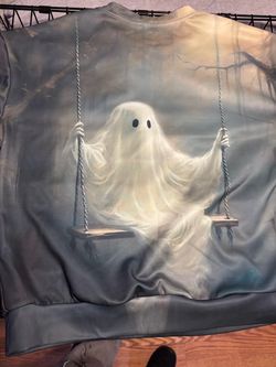 Ghost Halloween shirt. Large. Image on front and back