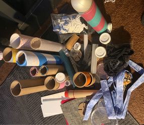 Assorted Arts and Crafts Supplies Lot most likely use for science  projects