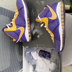 LeBron 8’s size 11.5 Laker edition