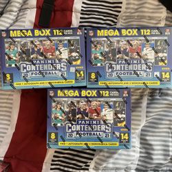 2021 Panini Contenders Mega Box (3 Total) NFL Trading Cards