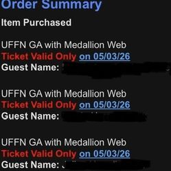 selling 3 Tickets For Fan Fest Universal May-3-26