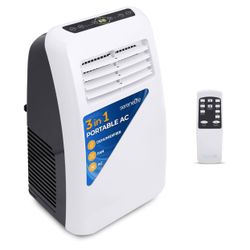 SereneLife 3-in-1 Portable Air Conditioner with Built-in Dehumidifier Function,Fan Mode, Remote Control, Complete Window Mount Exhaust Kit