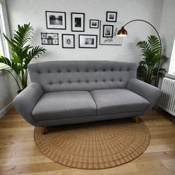 Gray MCM Couch 