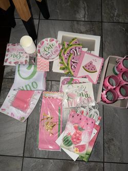 One in a melon party decor