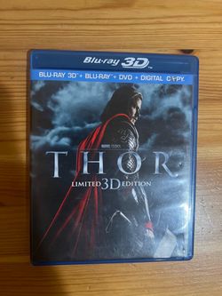 Thor Limited 3D Edition, Blu-ray 3D, Blu-ray & DVD No Digital Used Good Condition $10 Meet Up In Irving @dfwgoods