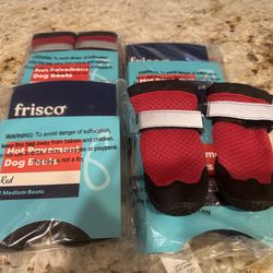 Frisco Dog Boots -Hot Pavement. Size Med