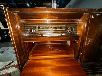 Vintage Hi-Fi System Console Radio Cabinet
