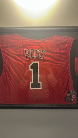 Rookie 2008-2009 Derrick rose jersey signed and card signed