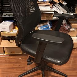 Black Leather Office Chair Fully Adjustable