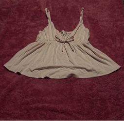 Vintage / Y2K Style Pink Babydoll Cami Tank Top with Front Tie