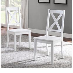 Better Homes & Gardens Maddox Crossing Dining Chairs, Set of 2, White