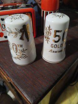 50th Golden Anniversary Salt & Peppet shakers