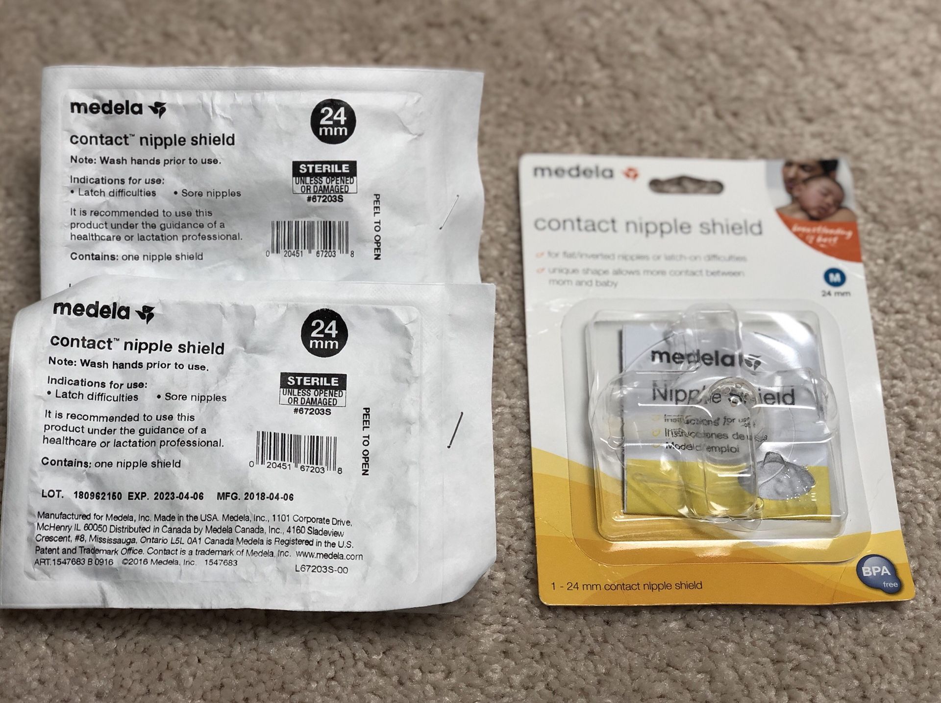 Medela soothing hydrogel pads, nipple shield and nipple lanolin cream for  Sale in Bellevue, WA - OfferUp