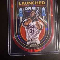 2025 Topps Chrome Cosmic Mike Piazza Launched Into Orbit Red  3/5 NY Mets 