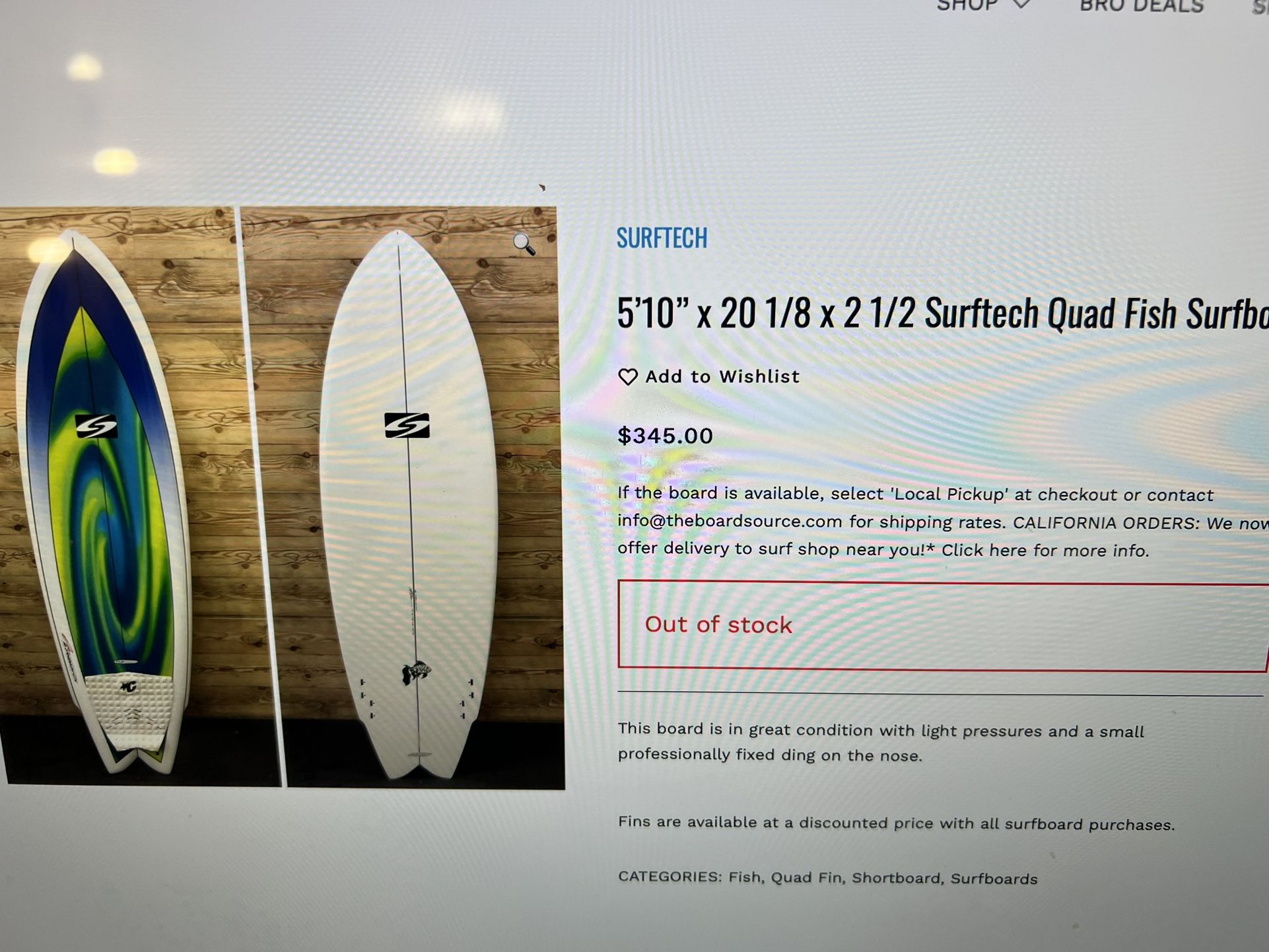 Fish Surfboard.. Epoxy … Quads … Surf tech for Sale in Mililani