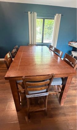 Counter-height dining table and chairs