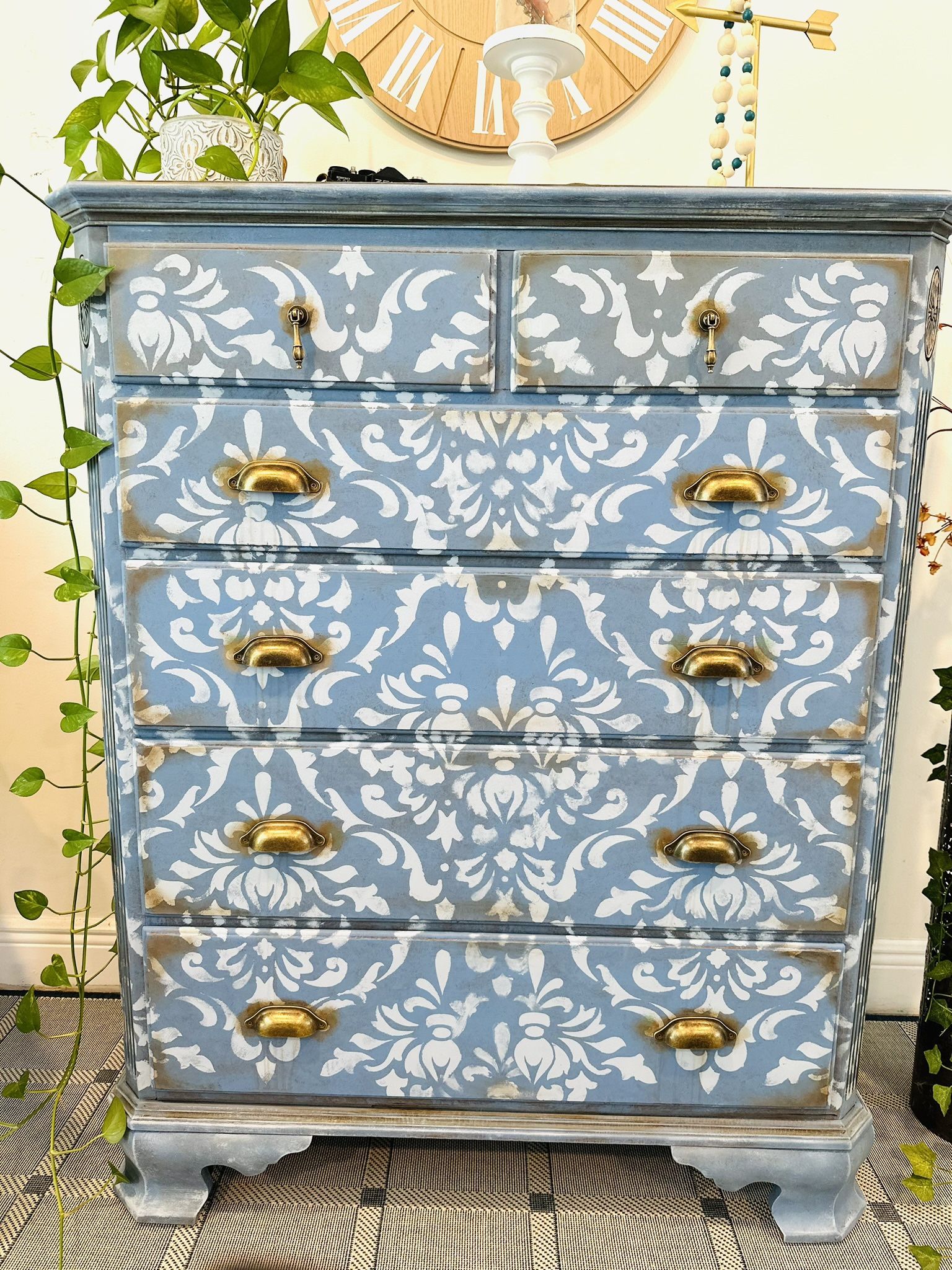 Tallboy dresser/ Blue Dresser/ Refurbished Tall Dresser - joarbit.com Tallboy dresser/ Blue Dresser/ Refurbished Tall Dresser - joarbit.com