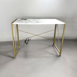 Foldable Makeup Table With USB And AC Plugs 